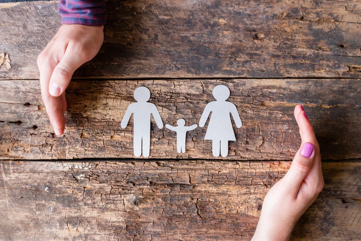 Man and woman take care of their family